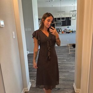 Brown Polka Dot Dress